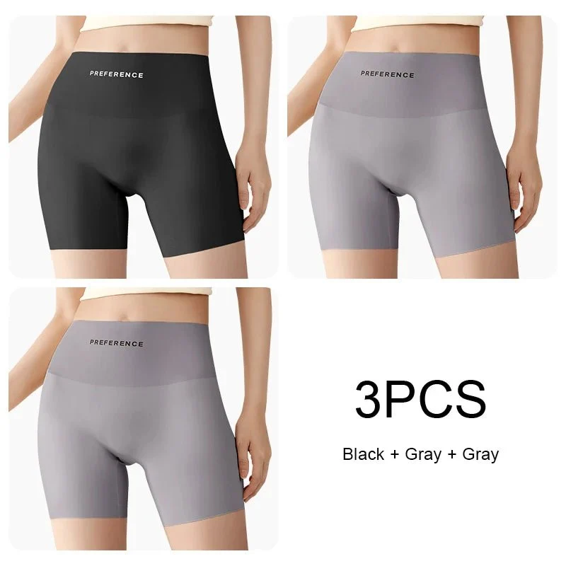 Nahtlose Sicherheitsshorts in Übergrößen für Damen – 3er-Pack nahtlose Sicherheitsshorts in Übergrößen