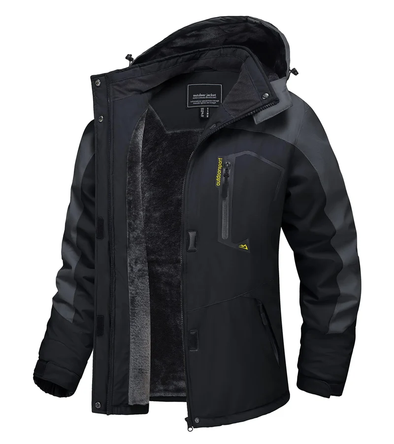TACVASEN Wasserdichte Winter-Skijacke - Damen-Thermo-Fleecemantel, wasserdicht, Freizeit-Regen- und Windjacke