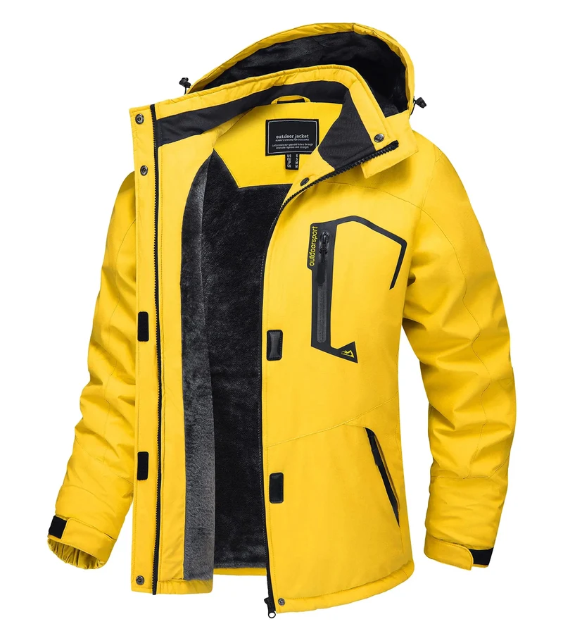 TACVASEN Wasserdichte Winter-Skijacke - Damen-Thermo-Fleecemantel, wasserdicht, Freizeit-Regen- und Windjacke