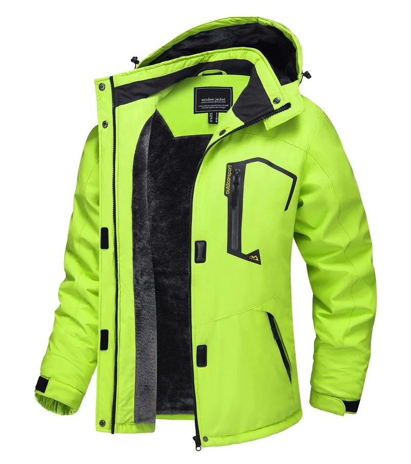 TACVASEN Wasserdichte Winter-Skijacke - Damen-Thermo-Fleecemantel, wasserdicht, Freizeit-Regen- und Windjacke