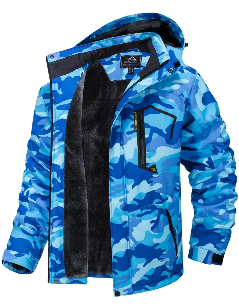 TACVASEN Wasserdichte Winter-Skijacke - Damen-Thermo-Fleecemantel, wasserdicht, Freizeit-Regen- und Windjacke