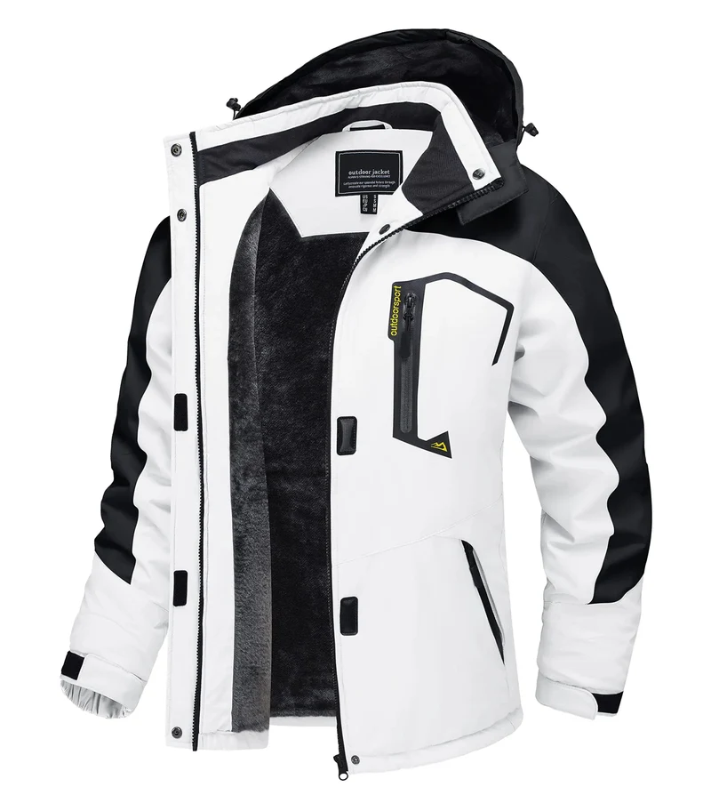 TACVASEN Wasserdichte Winter-Skijacke - Damen-Thermo-Fleecemantel, wasserdicht, Freizeit-Regen- und Windjacke