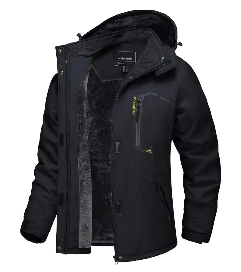 TACVASEN Wasserdichte Winter-Skijacke - Damen-Thermo-Fleecemantel, wasserdicht, Freizeit-Regen- und Windjacke