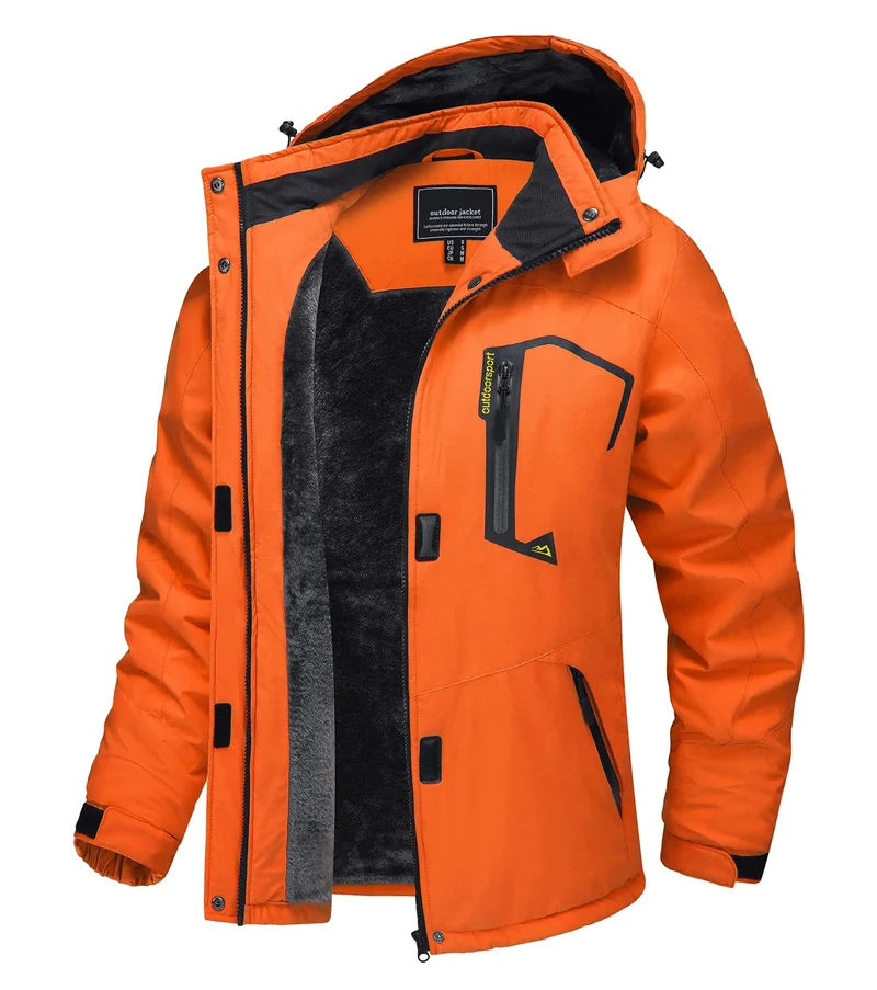 TACVASEN Wasserdichte Winter-Skijacke - Damen-Thermo-Fleecemantel, wasserdicht, Freizeit-Regen- und Windjacke