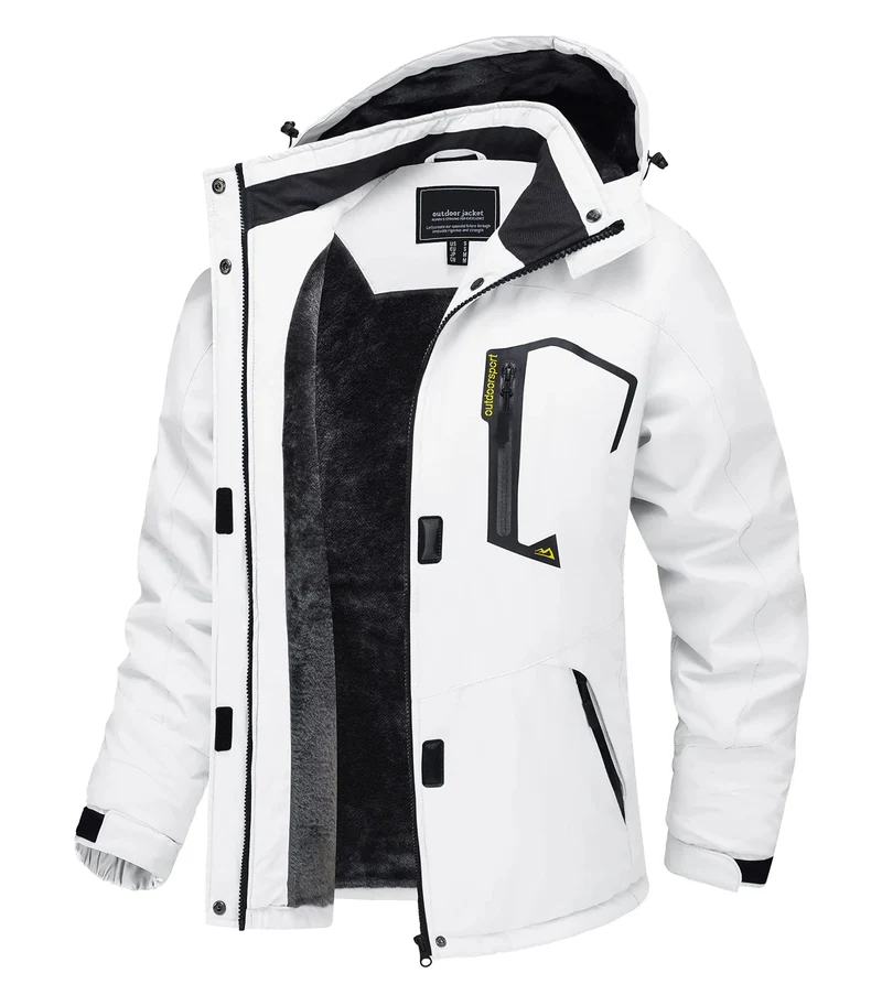 TACVASEN Wasserdichte Winter-Skijacke - Damen-Thermo-Fleecemantel, wasserdicht, Freizeit-Regen- und Windjacke