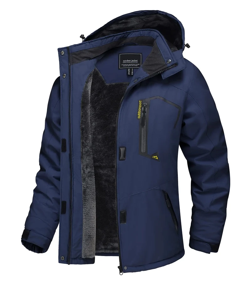 TACVASEN Wasserdichte Winter-Skijacke - Damen-Thermo-Fleecemantel, wasserdicht, Freizeit-Regen- und Windjacke