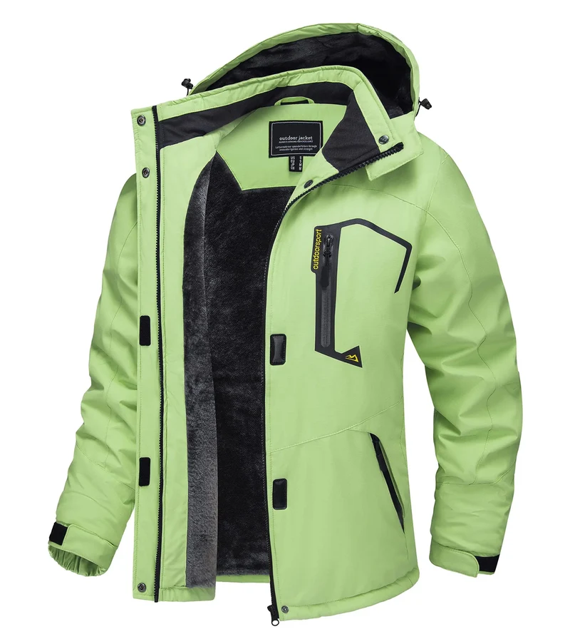TACVASEN Wasserdichte Winter-Skijacke - Damen-Thermo-Fleecemantel, wasserdicht, Freizeit-Regen- und Windjacke