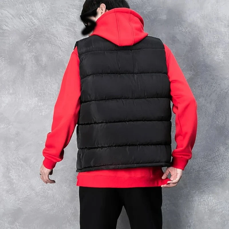 Herren Warme ärmellose Weste Winterjacke Wasserdicht Reißverschlussmantel Herbst Stehkragen Freizeitweste Markenbekleidung