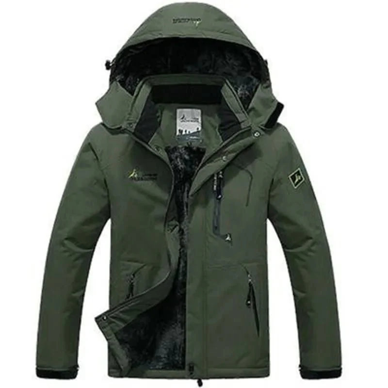 Militärischer Winterparka für Herren mit Fellfutter für optimalen Kälteschutz