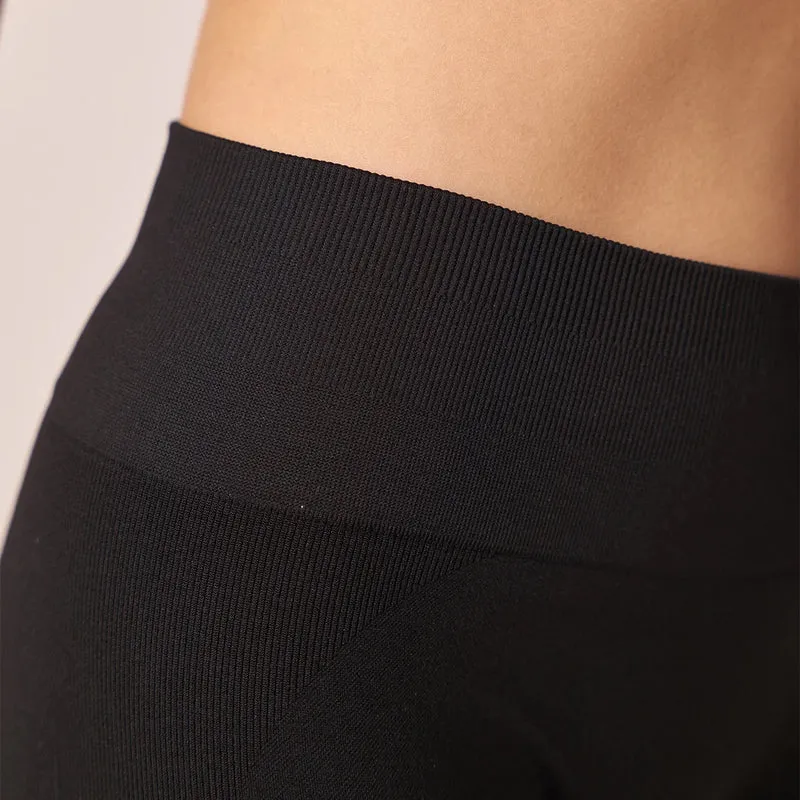 Radlerhose Seamless Damen | Schwarz