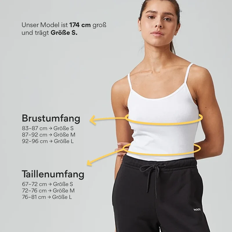 Damen Spaghetti Tops | Schwarz