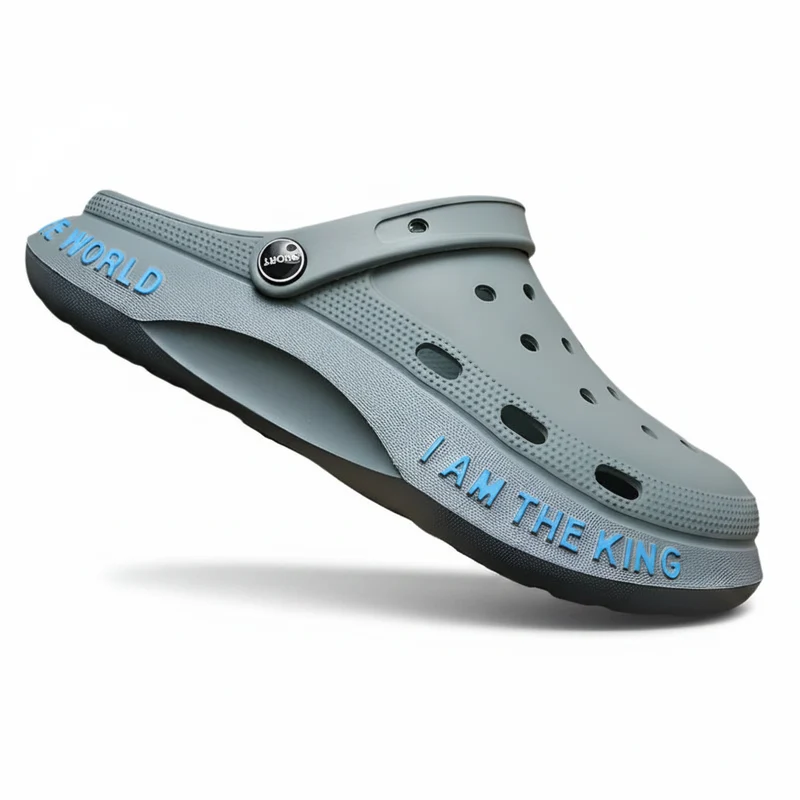 Herren-Sommerclogs-Sandalen - EVA-Strandschuhe mit Löchern, Größe L (45)