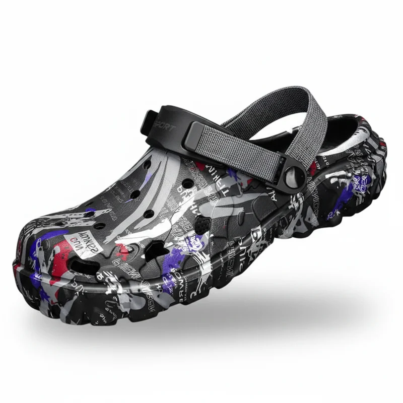 Camouflage-Plateausandalen für Damen und Herren – Stilvolle Clogs und Strandsandalen