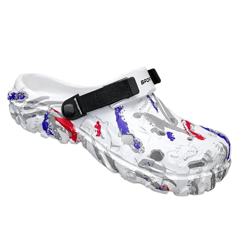 Camouflage-Plateausandalen für Damen und Herren – Stilvolle Clogs und Strandsandalen