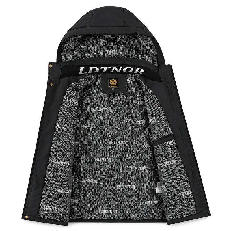 Wasserdichte Winterjacke für Herren – Winddichte Outdoor-Jacke mit Kapuze für Reisen, Klettern und Trekking