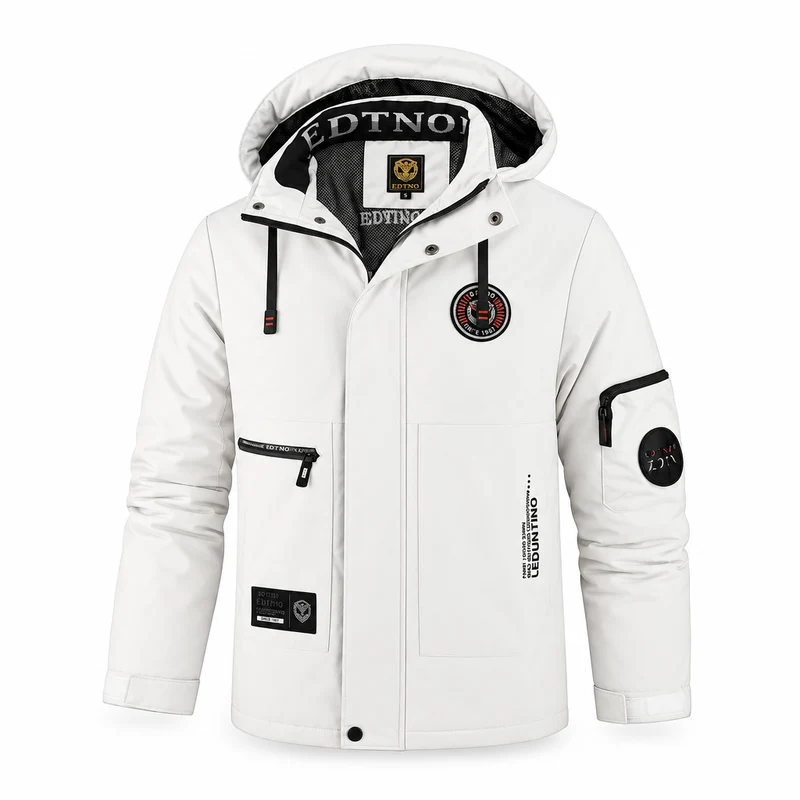 Wasserdichte Winterjacke für Herren – Winddichte Outdoor-Jacke mit Kapuze für Reisen, Klettern und Trekking