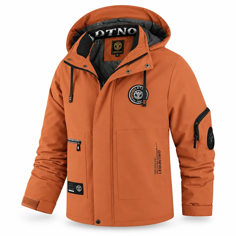 Wasserdichte Winterjacke für Herren – Winddichte Outdoor-Jacke mit Kapuze für Reisen, Klettern und Trekking