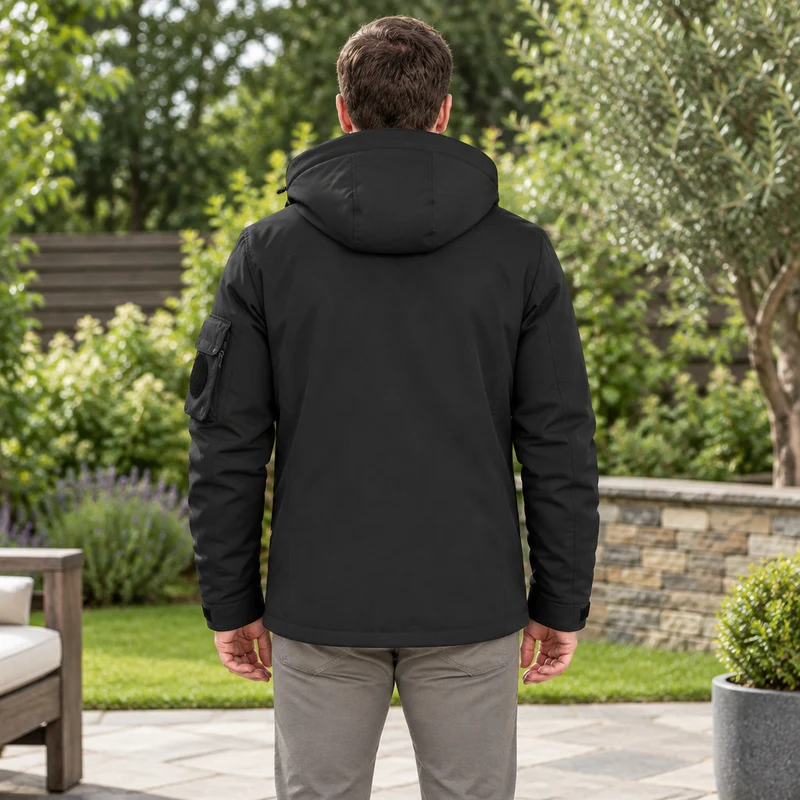 Wasserdichte Winterjacke für Herren – Winddichte Outdoor-Jacke mit Kapuze für Reisen, Klettern und Trekking