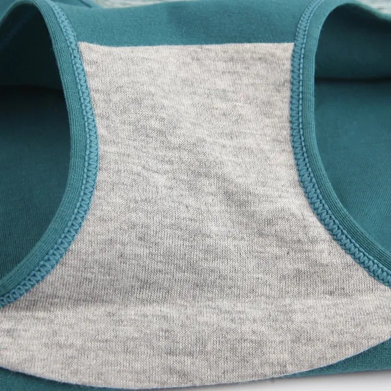 Set mit 5 hochgeschnittenen Baumwollslips für Damen – atmungsaktive Komfortslips