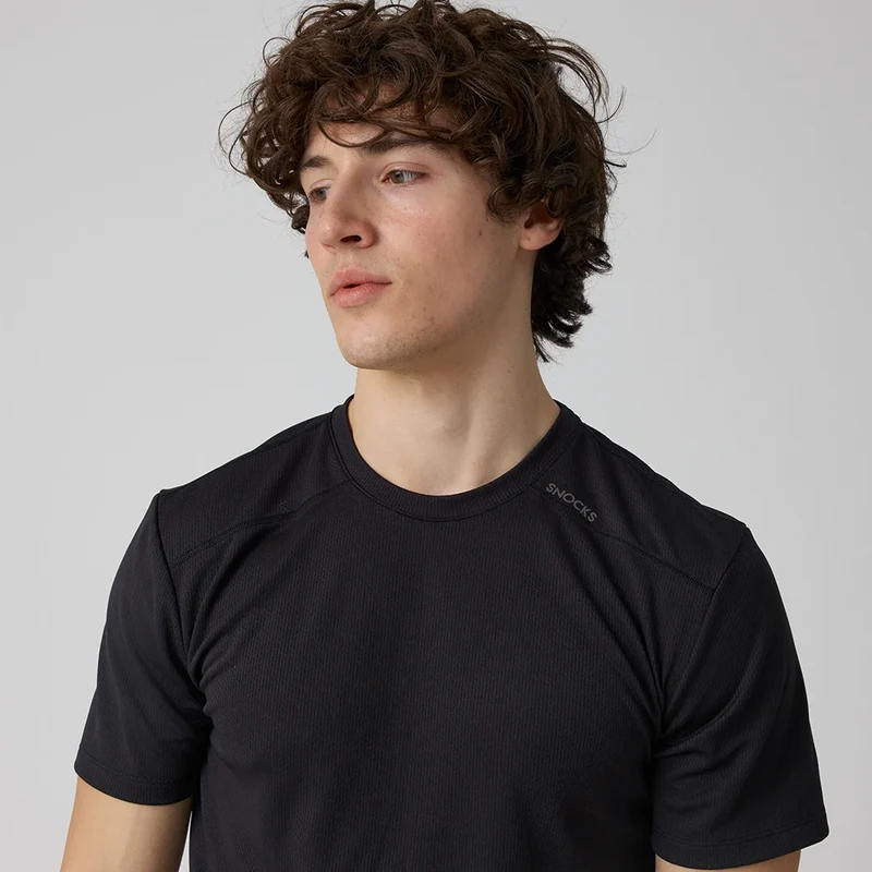 Trainingsshirt Mesh Herren | Schwarz