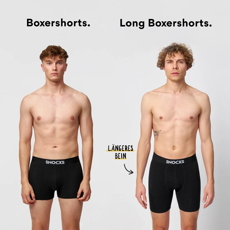 Lange Boxershorts | Schwarz
