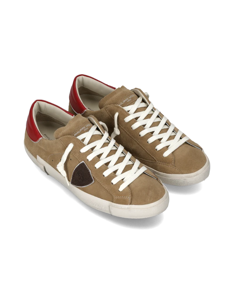 Sneakers Prsx Men, Beige Red