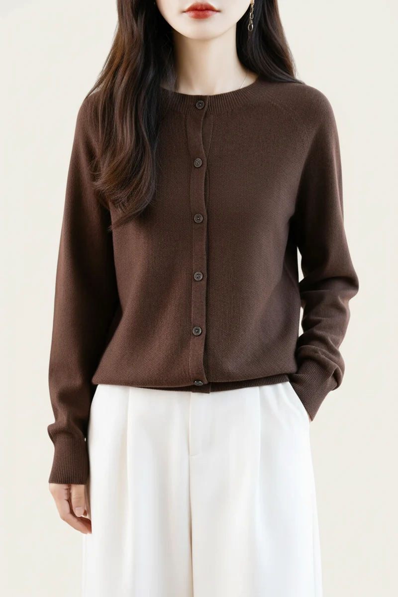 Kuscheliger Cardigan aus Merinowolle – Eleganter Winterpullover für Damen