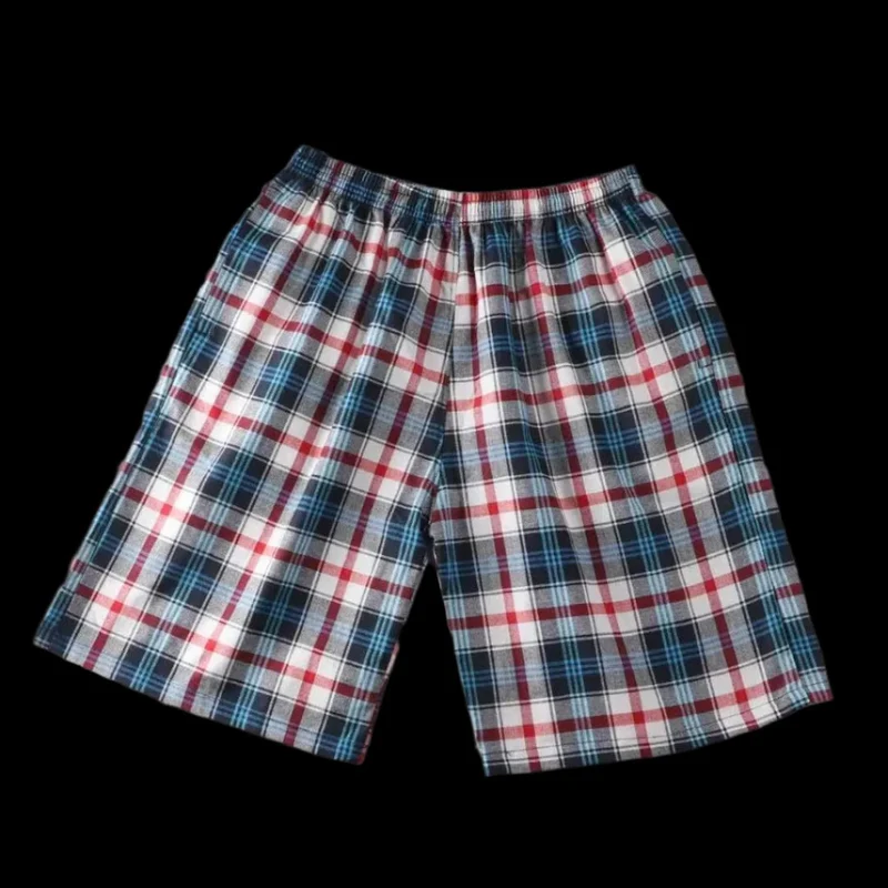 Herren-Boxershorts aus 100 % Baumwolle – Bequeme karierte Schlafbekleidung mit lockerer Passform