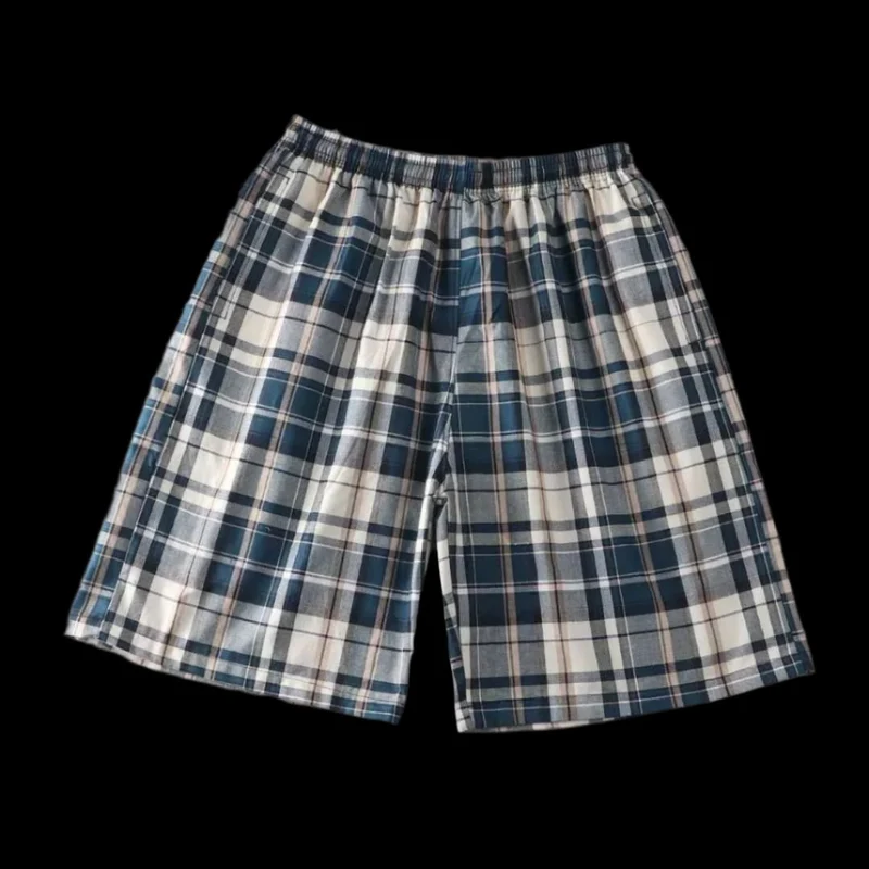 Herren-Boxershorts aus 100 % Baumwolle – Bequeme karierte Schlafbekleidung mit lockerer Passform