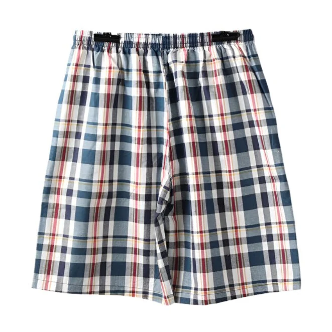 Herren-Boxershorts aus 100 % Baumwolle – Bequeme karierte Schlafbekleidung mit lockerer Passform