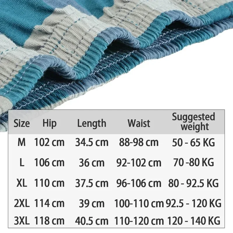 Herren-Boxershorts mit hohem Bund – Lässige karierte Baumwoll-Pyjamahose, Übergrößen M–3XL
