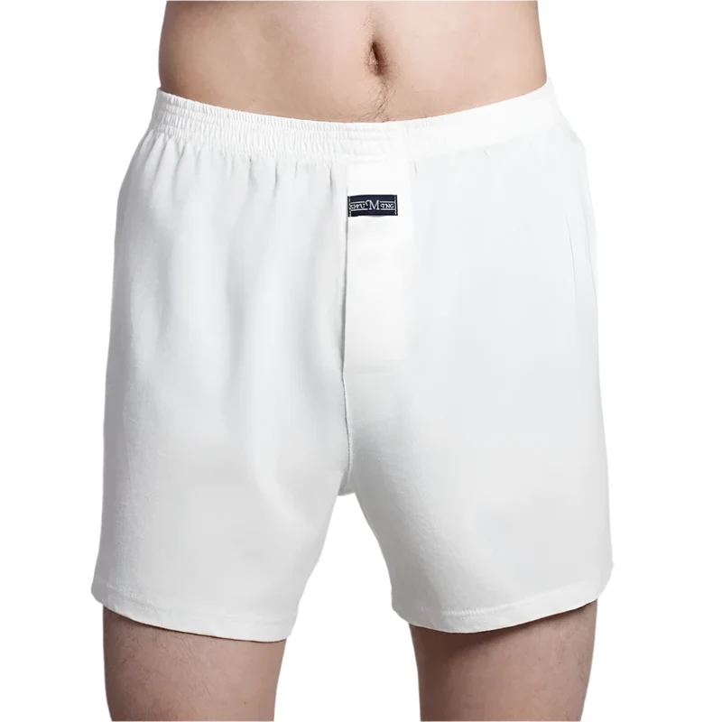 Herren-Boxershorts mit hohem Bund – Lässige karierte Baumwoll-Pyjamahose, Übergrößen M–3XL