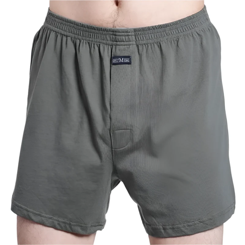 Herren-Boxershorts mit hohem Bund – Lässige karierte Baumwoll-Pyjamahose, Übergrößen M–3XL