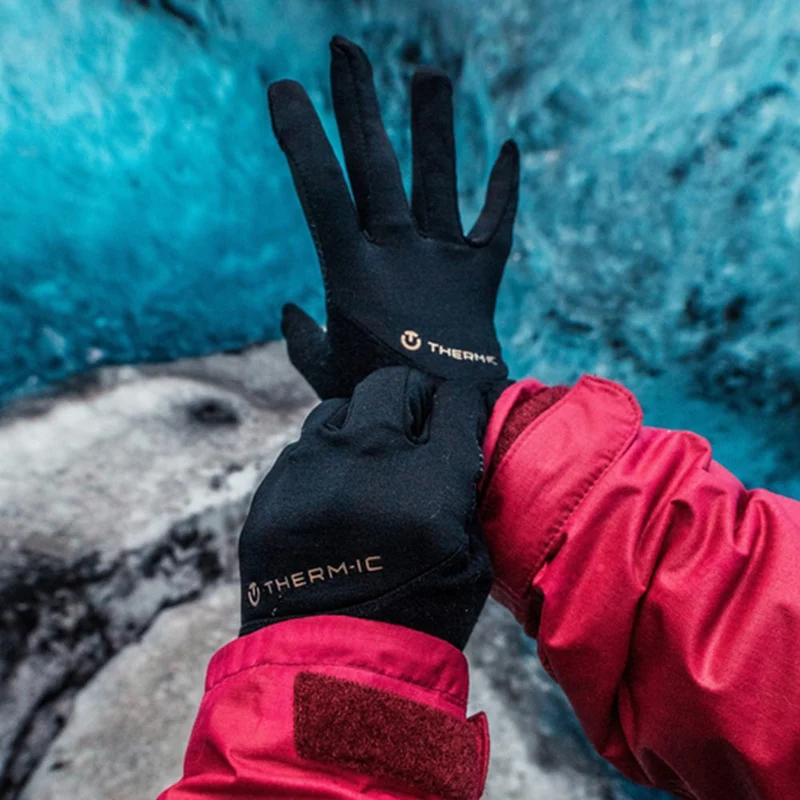 Thin tactile multi-activity gloves - Active Light Tech black/orange
