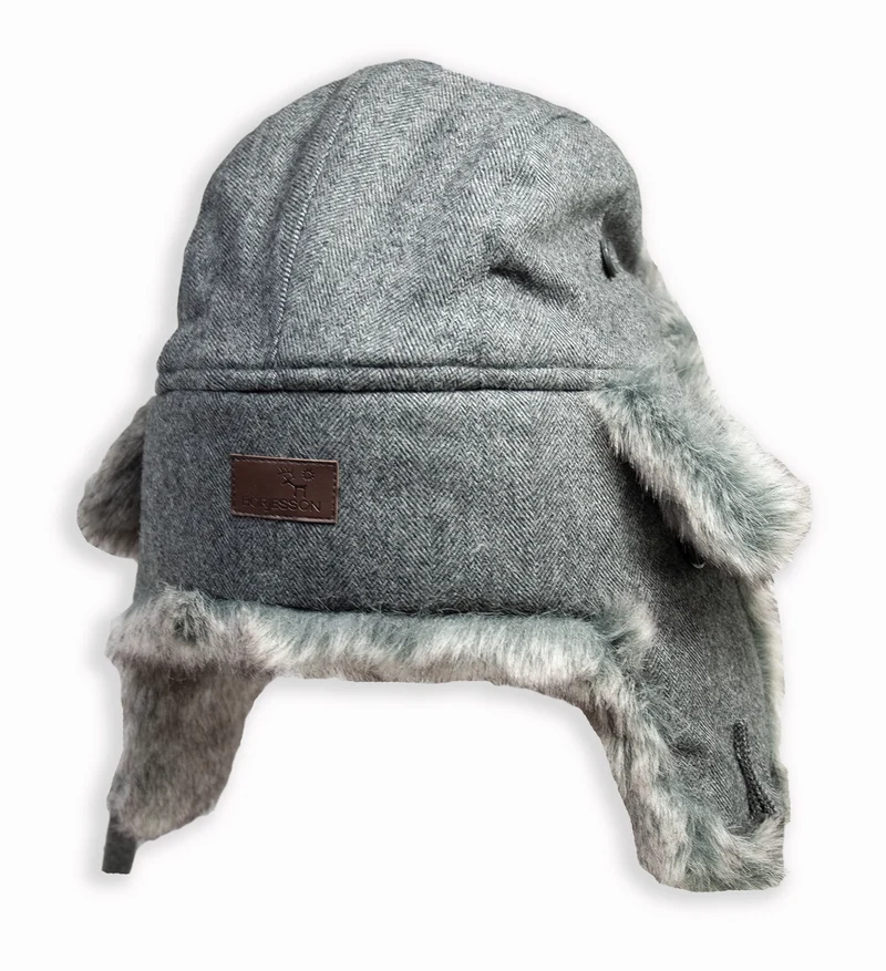 STIGEN Trappermütze mit Kunstfell - Grau - Unisex