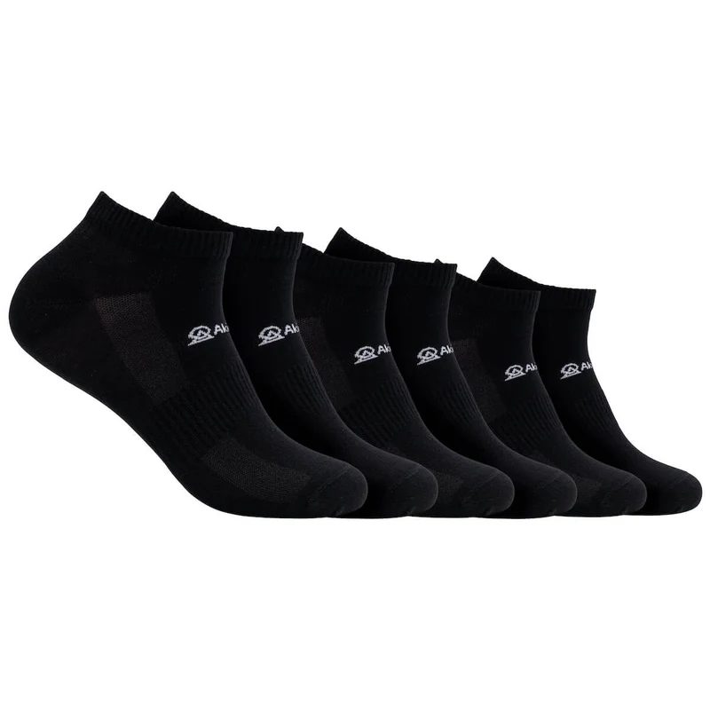 Asaka 6er-Pack Sneakersocken Bambus Schwarz A+ Fiber®