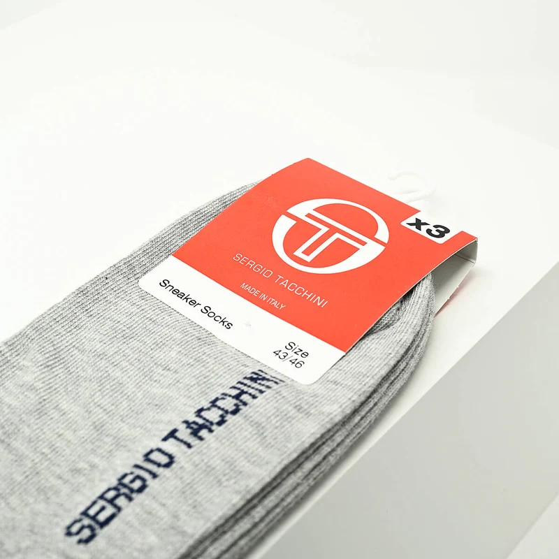 Sergio Tacchini 3er Pack graue Sneakersocken Herren