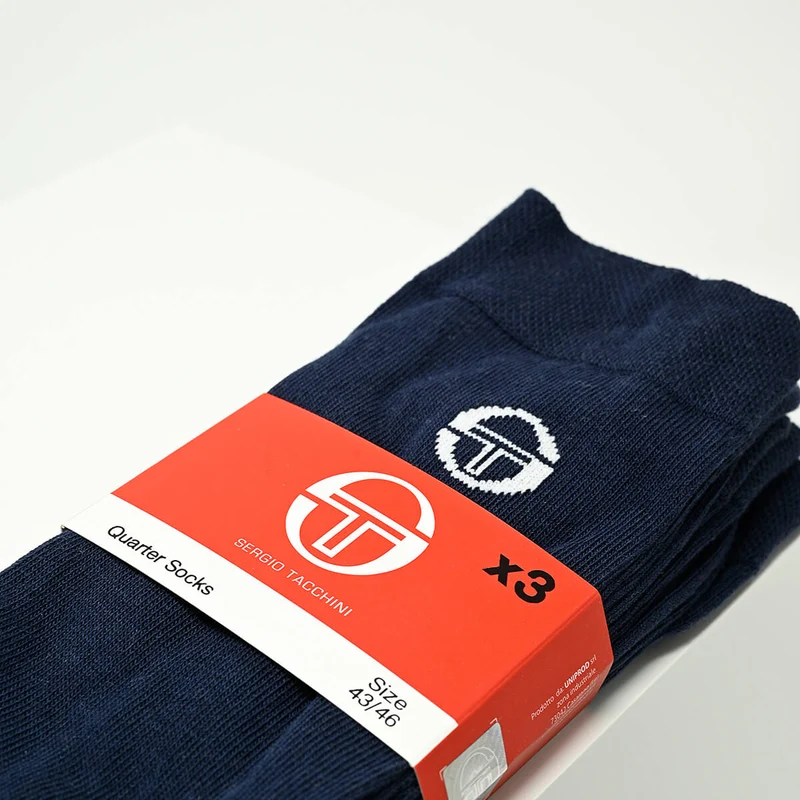 Sergio Tacchini 3er Pack Viertelsocken Navy