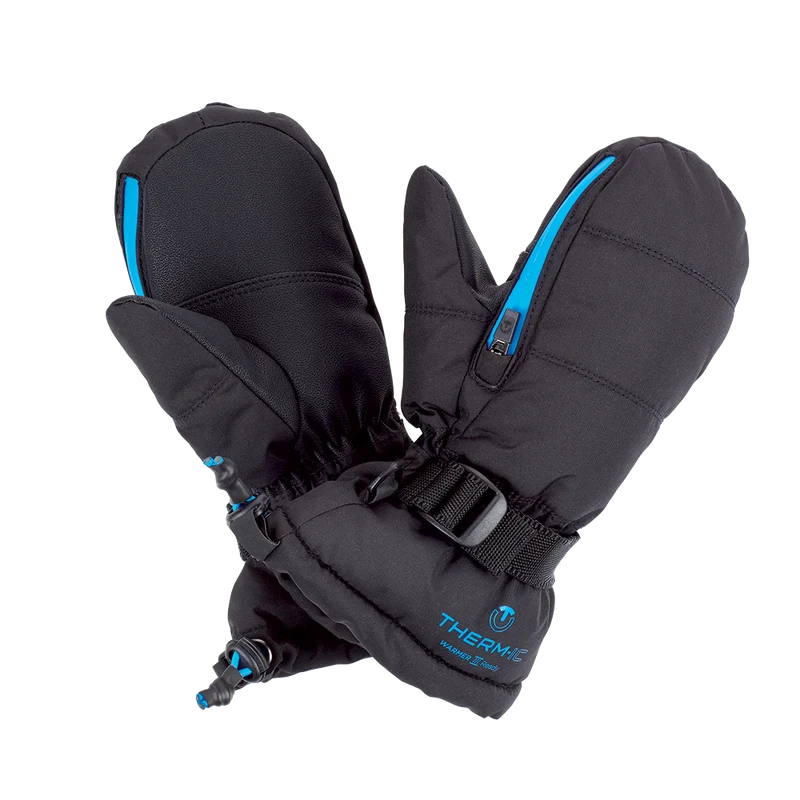 Ski mittens with warmer pocket - Warmer Ready Junior blue