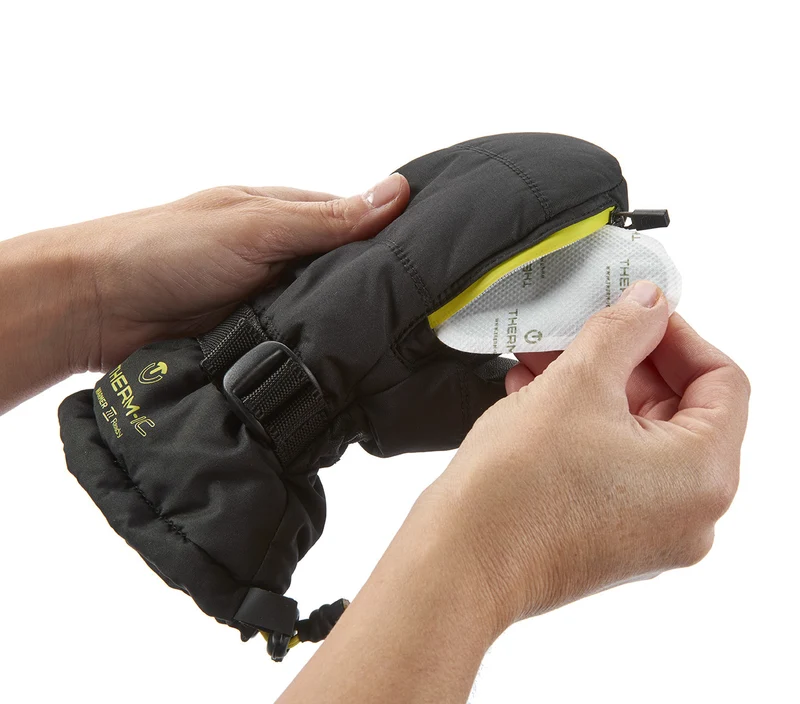 Ski mittens with warmer pocket - Warmer Ready Junior pink