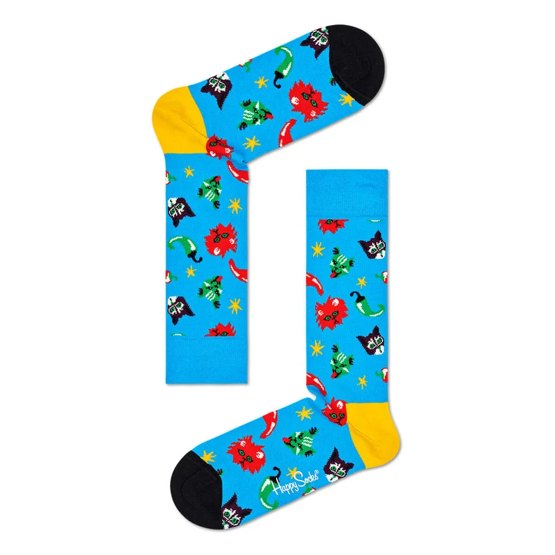 Happy Socks Damensocken Chili & Katzen