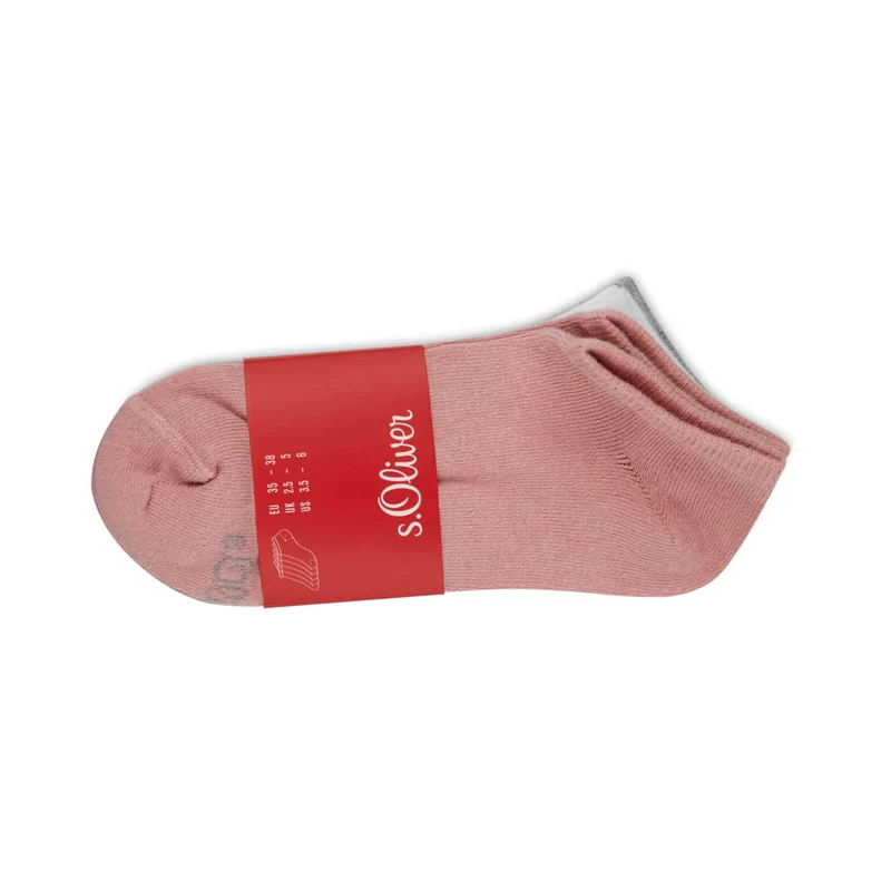 s.Oliver 4er Set Viertelsocken Damen rosa weiß & hellblau