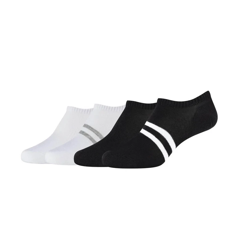 s.Oliver 4er Set Sneakersocken Sport Damen Viskose schwarz & weiß