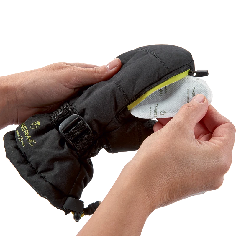 Ski mittens with warmer pocket - Warmer Ready Junior green