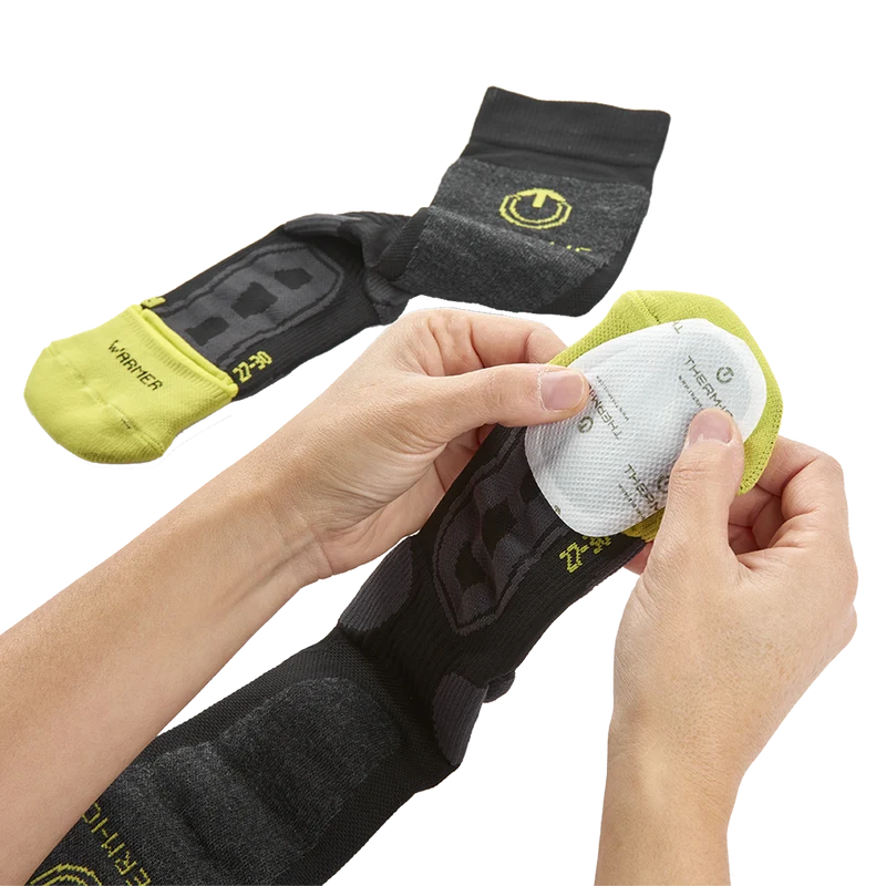 Ski socks with warmer pocket - Warmer Ready Junior green