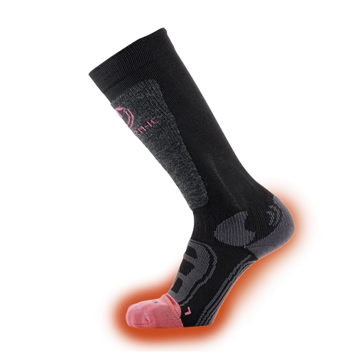 Ski socks with warmer pocket - Warmer Ready pink