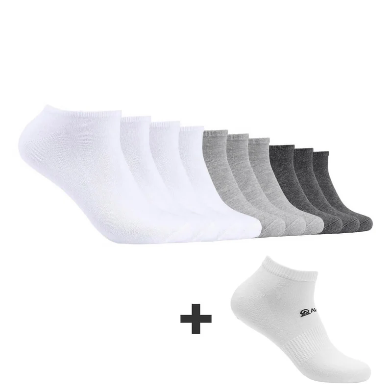 s.Oliver 10+1 Sneakersocken weiß & grau