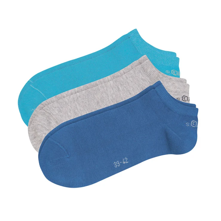 s.Oliver 3er Set Sneakersocken grau & blau