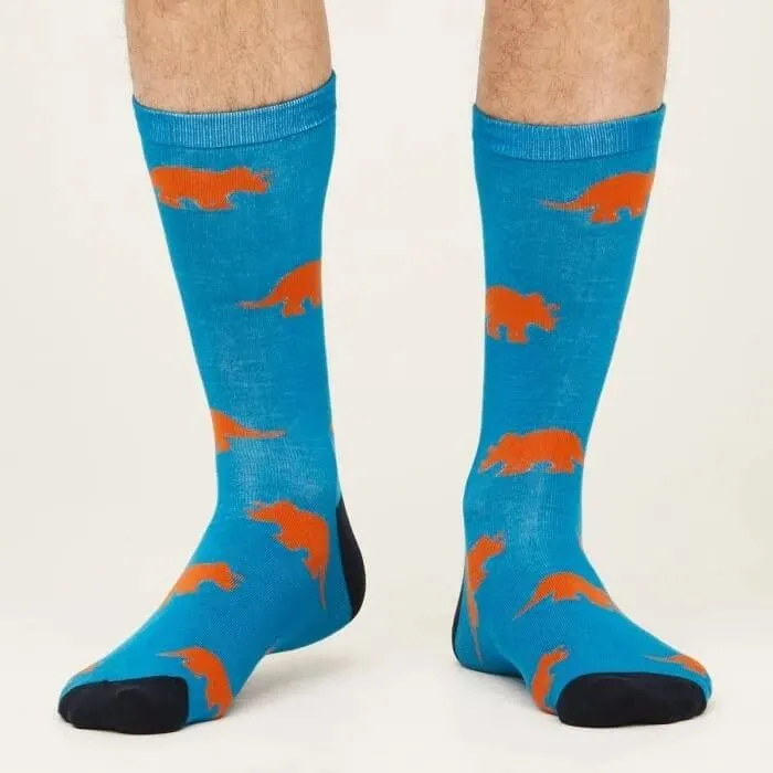 Thought Herrensocken Baumwolle Muster Dinosaurier