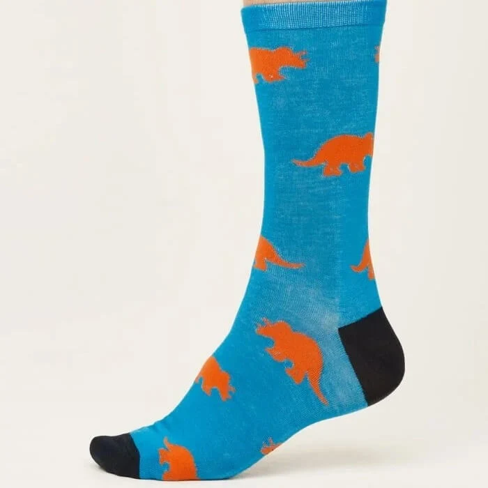 Thought Herrensocken Baumwolle Muster Dinosaurier